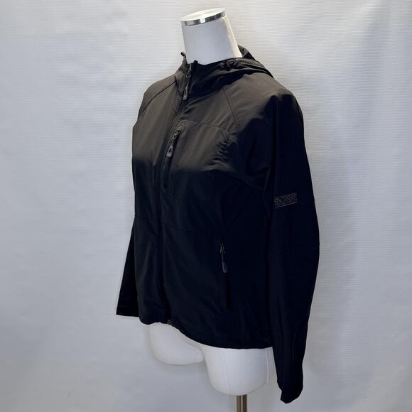 Outdoor Research Jacket Womens Small Black Softshell Hooded Full Zip Hiking - Picture 2 of 14